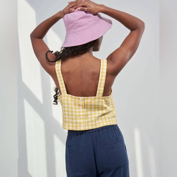 Linen Cropped Tank - Picture 3 of 6